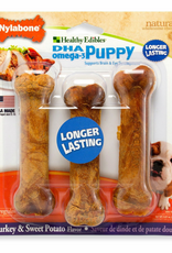 Nylabone NYLABONE HEALTHY EDIBLES TURKEY SWEET POTATO PUPPY 3 PK