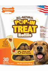 Nylabone Nylabone All-Natural Pop-In Dog Treat Refills Chicken All Sizes (30 Count)