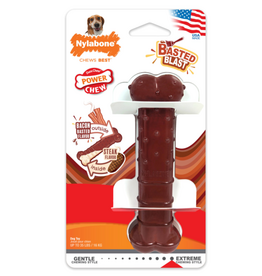 Nylabone Nylabone Power Chew Basted Blast Dual Flavored Dog Chew Toys Bacon & Steak - Medium