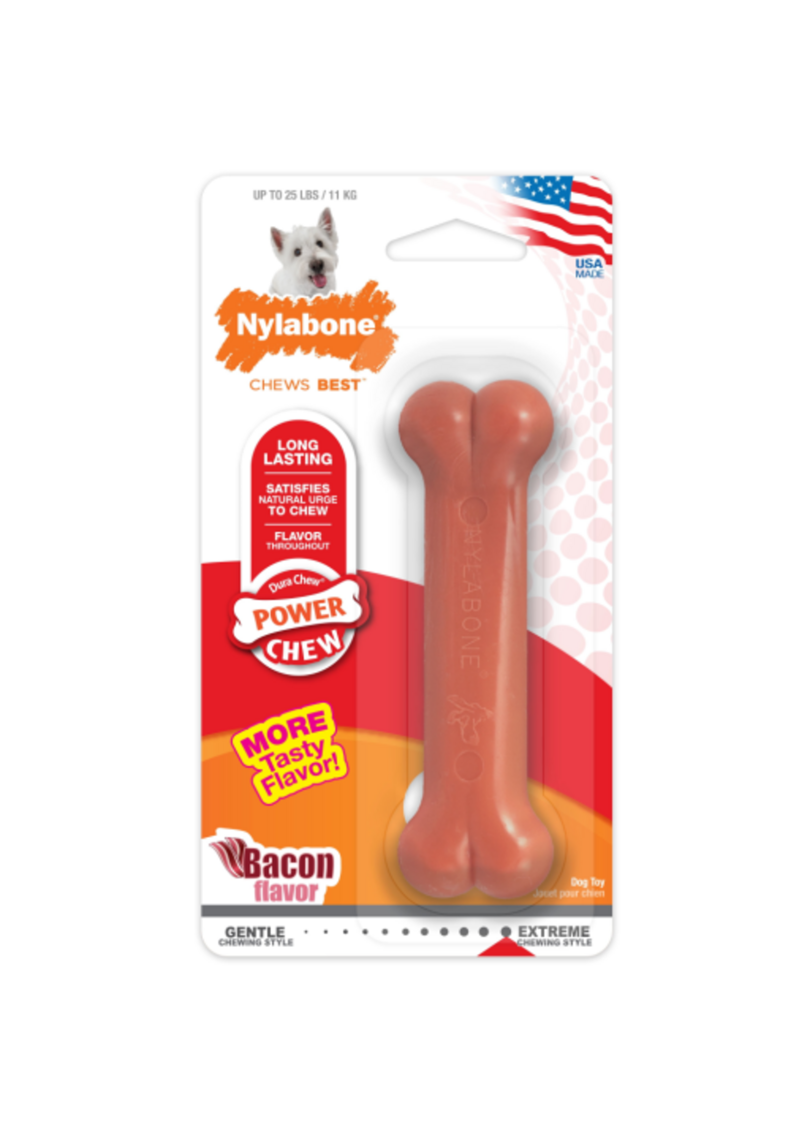 Nylabone NYLABONE DURA CHEW BONE BACON-REGULAR