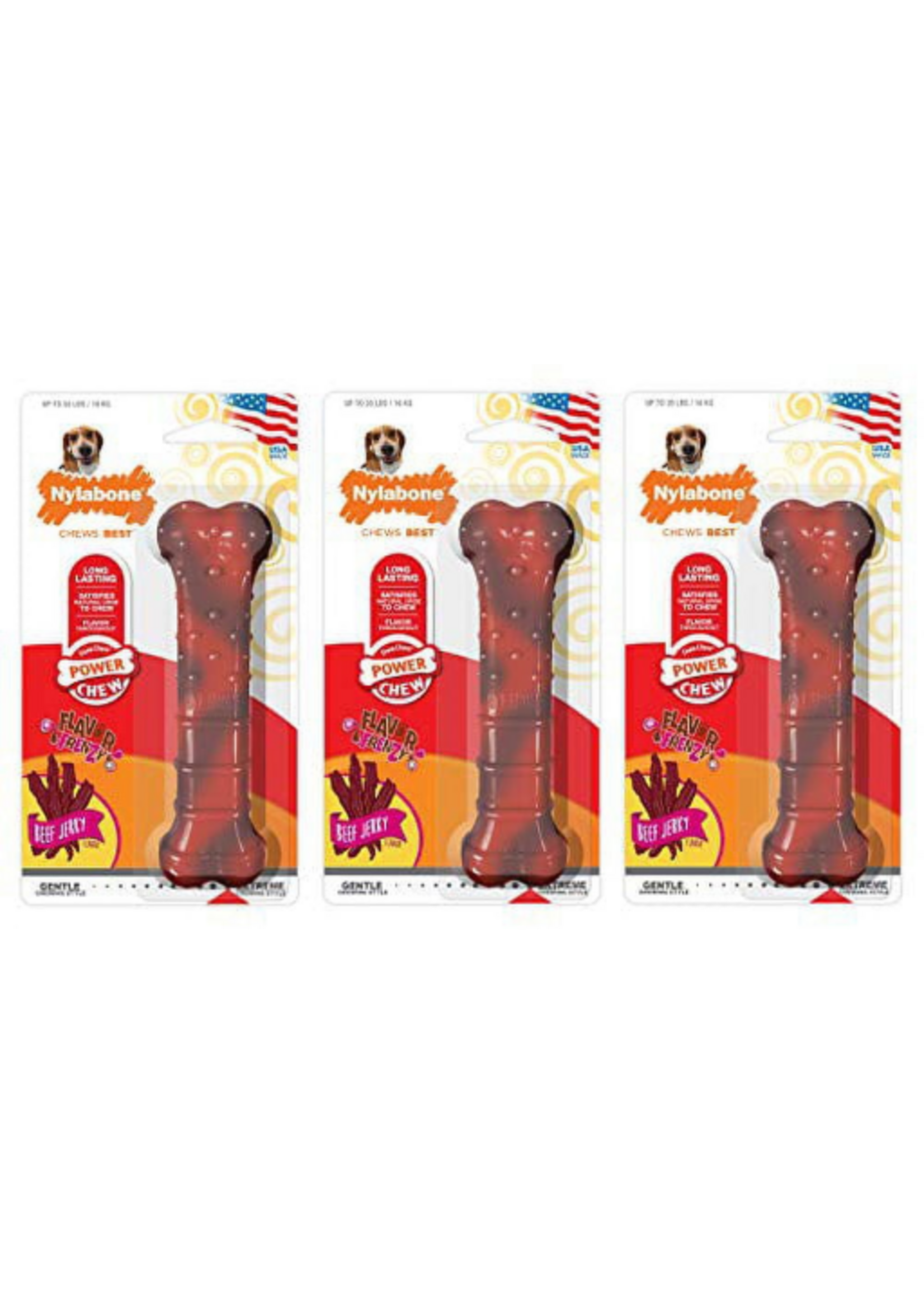 Nylabone Nylabone Power Chew Flavor Frenzy Chew Beef Jerky Flavor - Medium