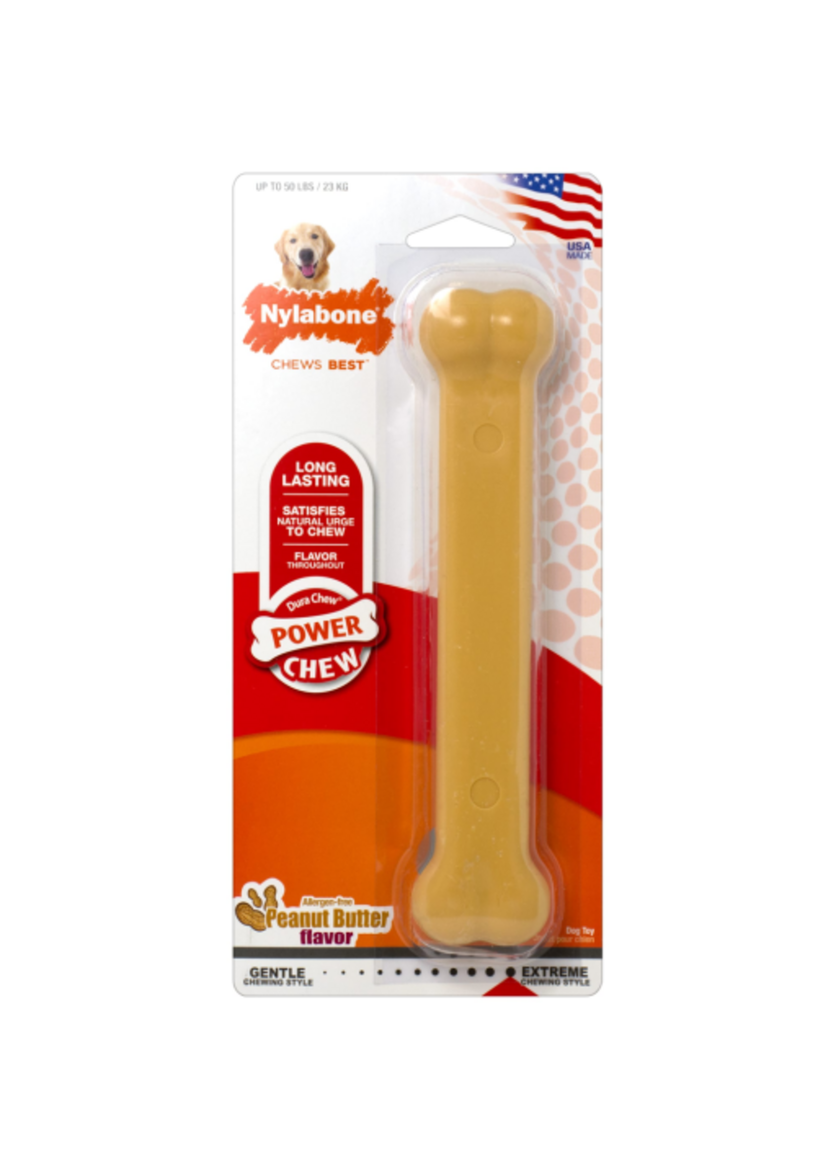 Nylabone Nylabone Power Chew Peanut Butter Dog Chew Toy - Large