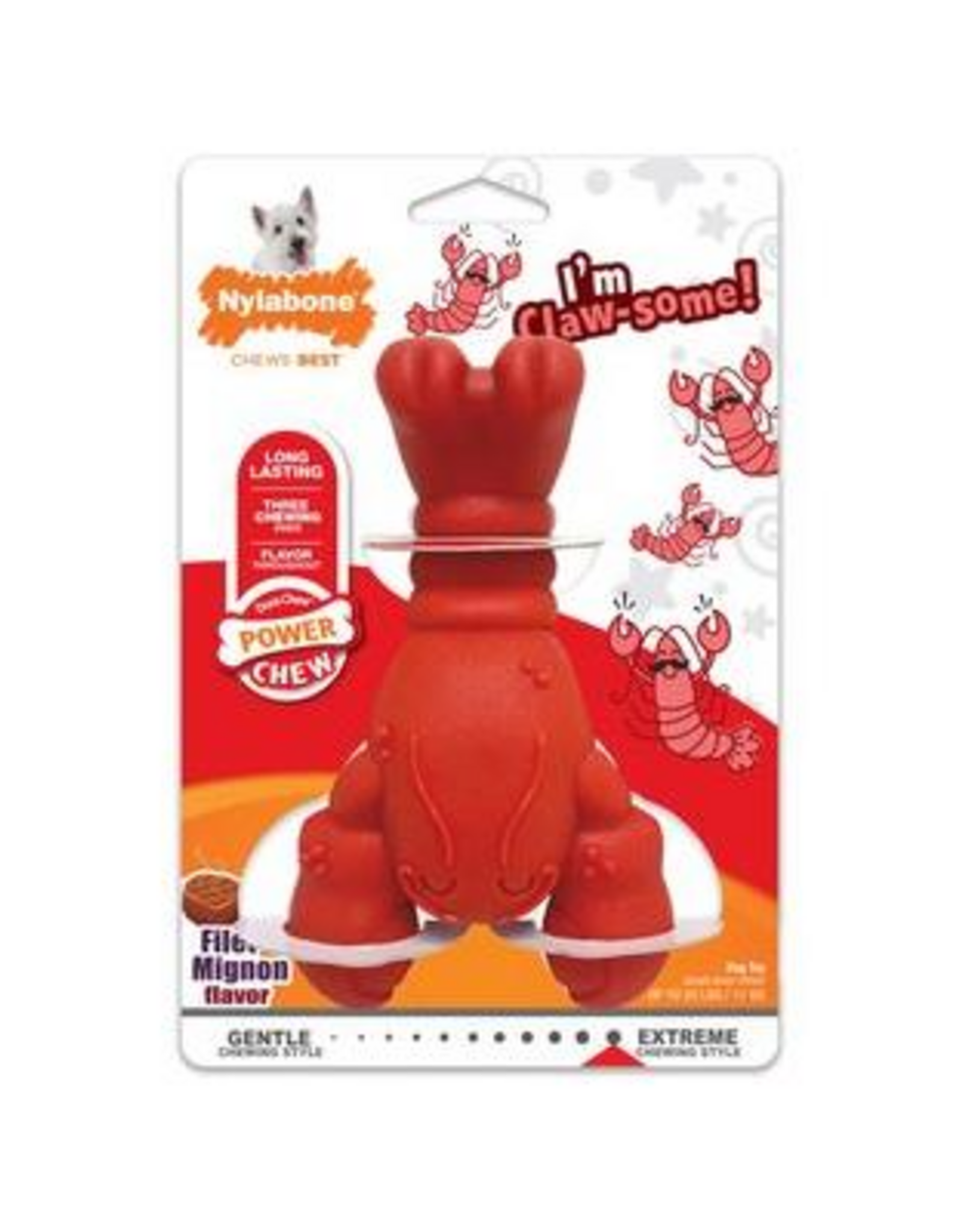 Nylabone Nylabone Power Chew Lobster Dog Toy - Medium