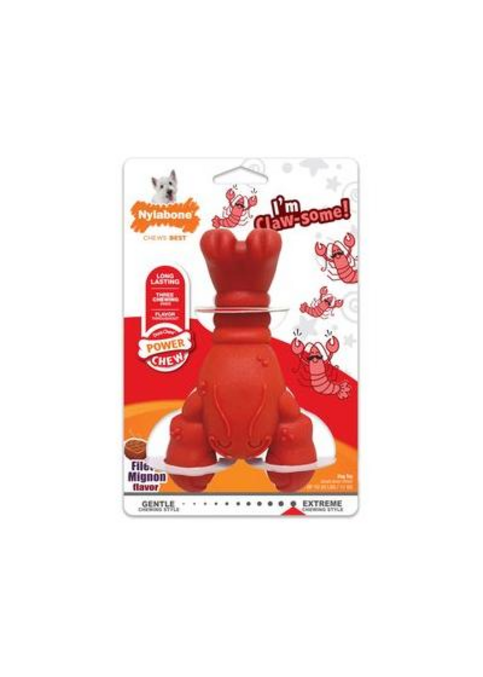 Nylabone Nylabone Power Chew Lobster Dog Toy - Medium