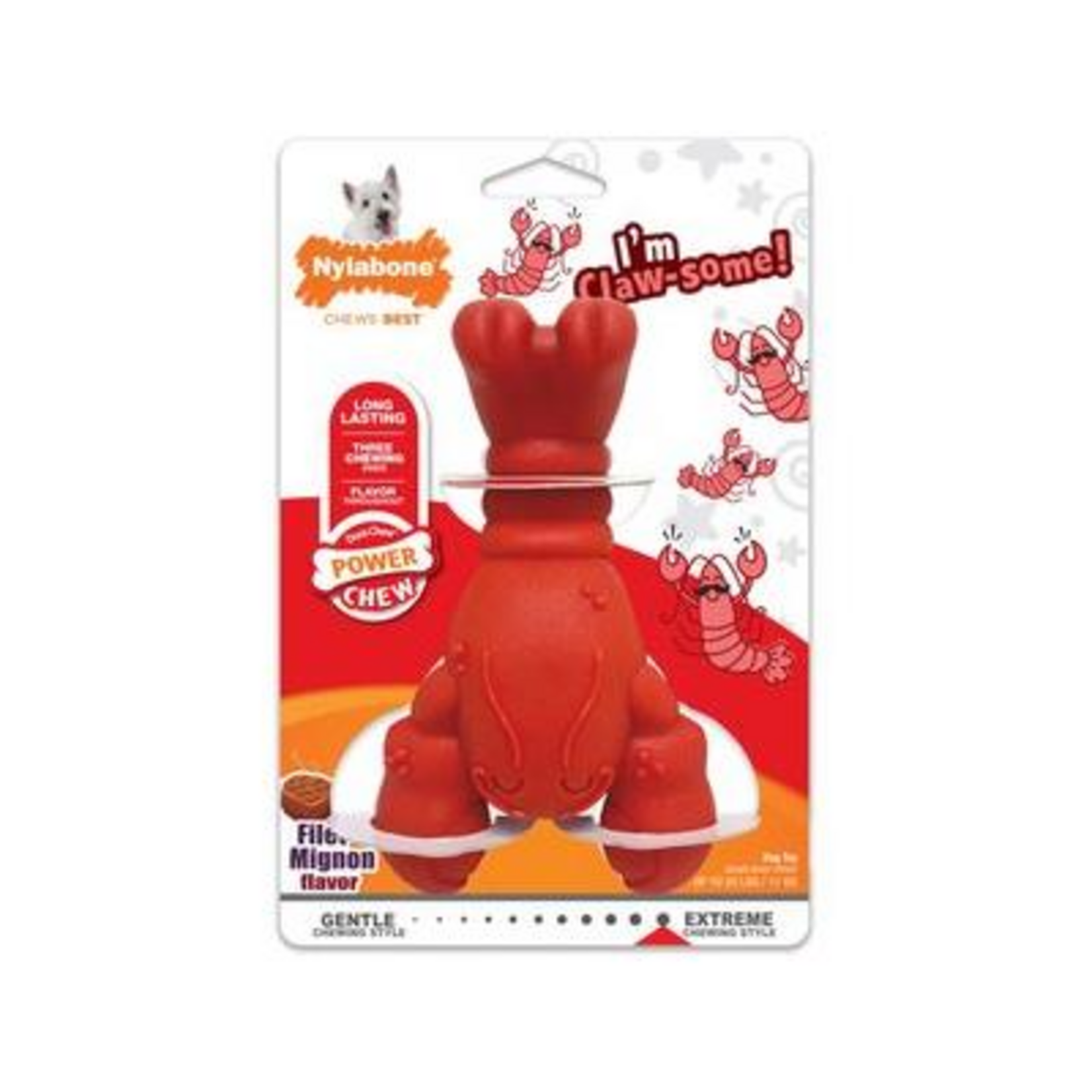 Nylabone Nylabone Power Chew Lobster Dog Toy - Medium