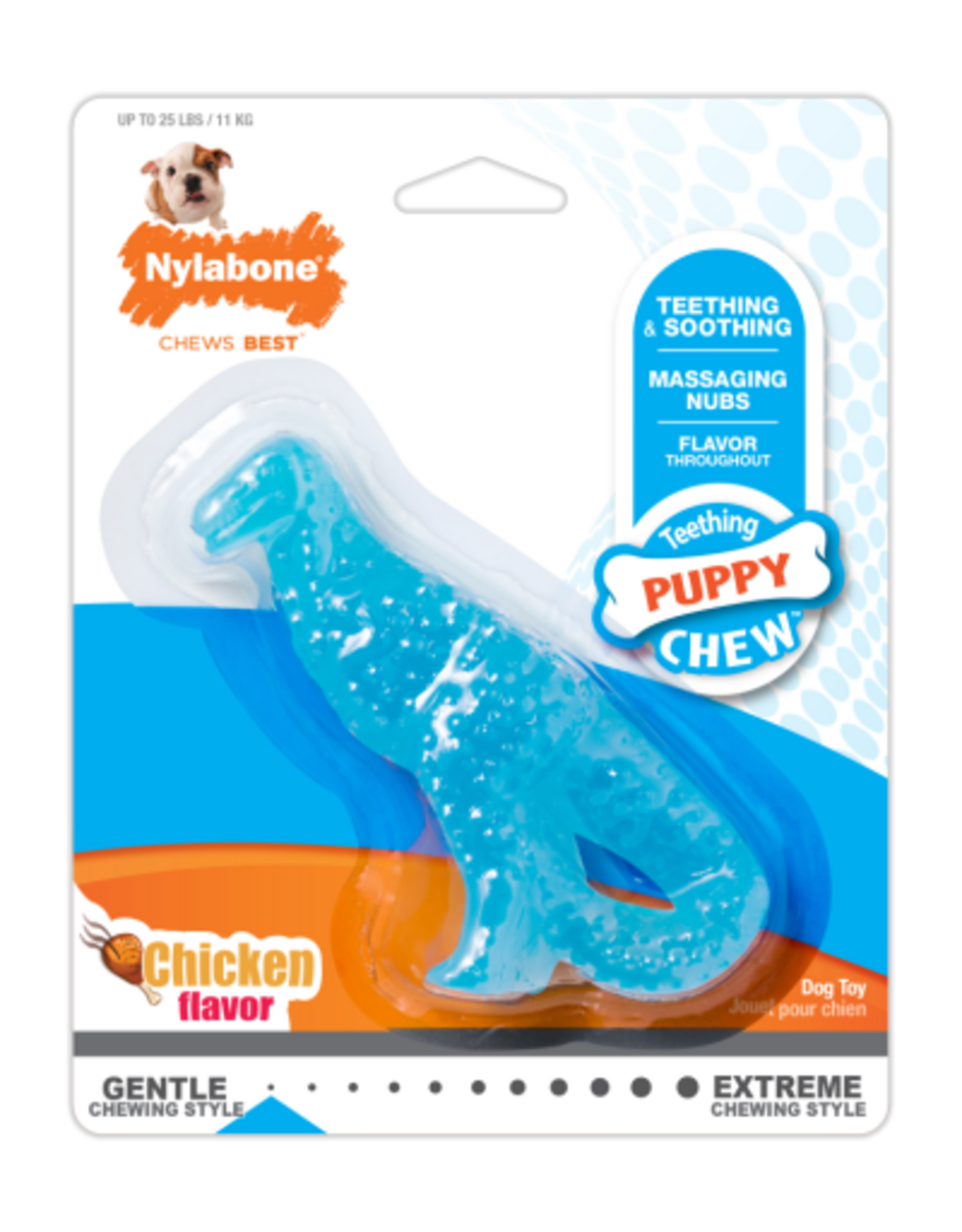 Nylabone Nylabone Puppy Dino Chicken Flavor Dog Toy - Small