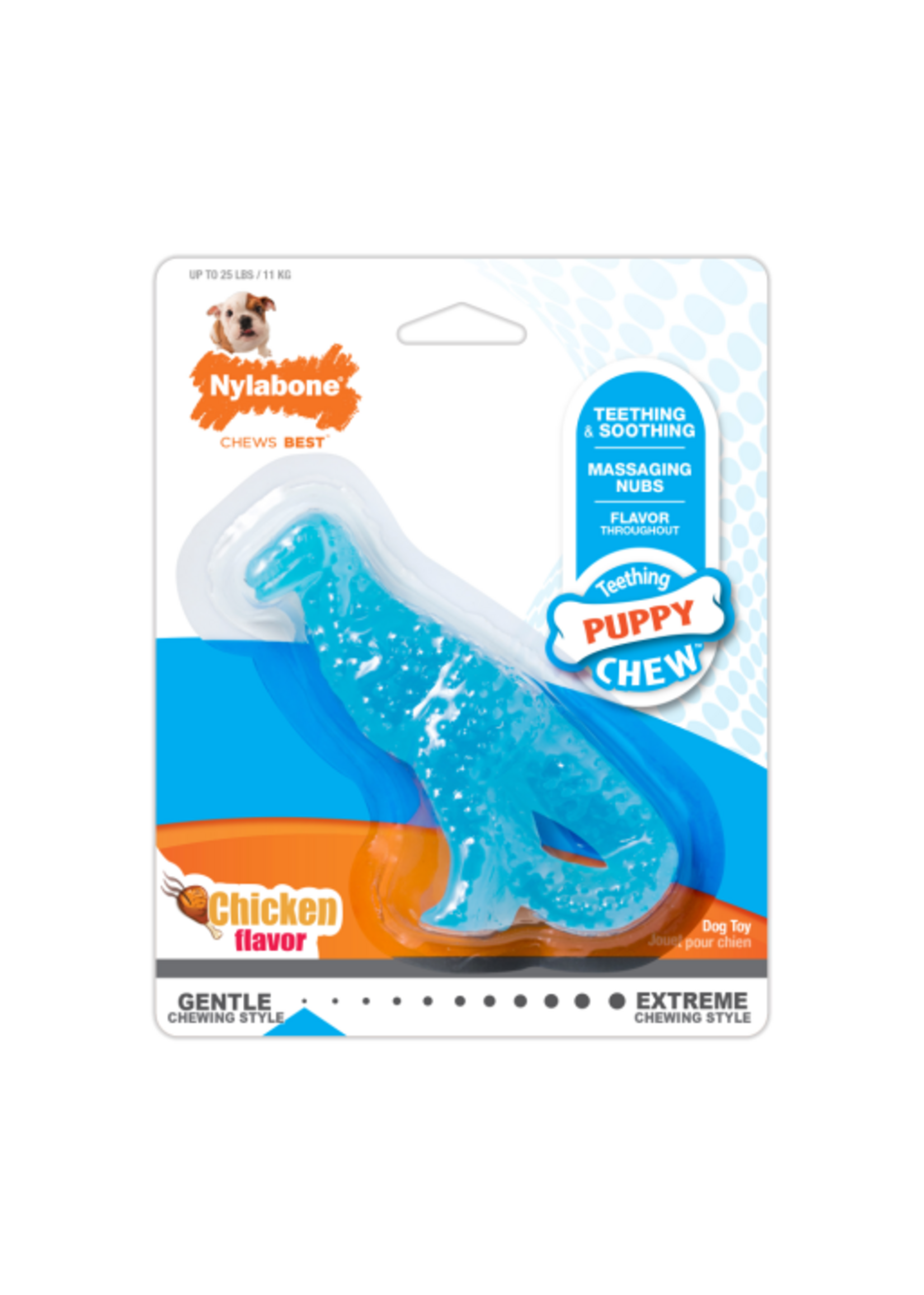 Nylabone Nylabone Puppy Dino Chicken Flavor Dog Toy - Small