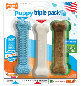 Nylabone Nylabone Puppy Chew Toy & Treat Starter Pack - Blue