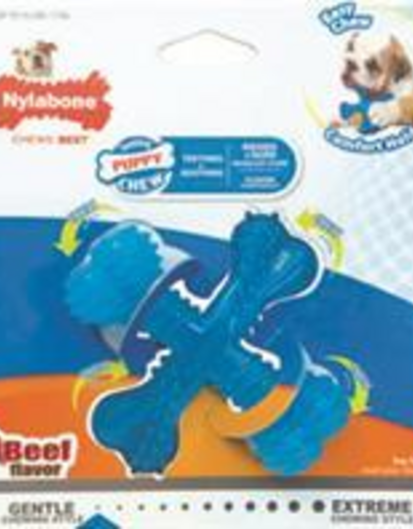 Nylabone Nylabone X Bone Puppy Beef Flavor Dog Toy - Small
