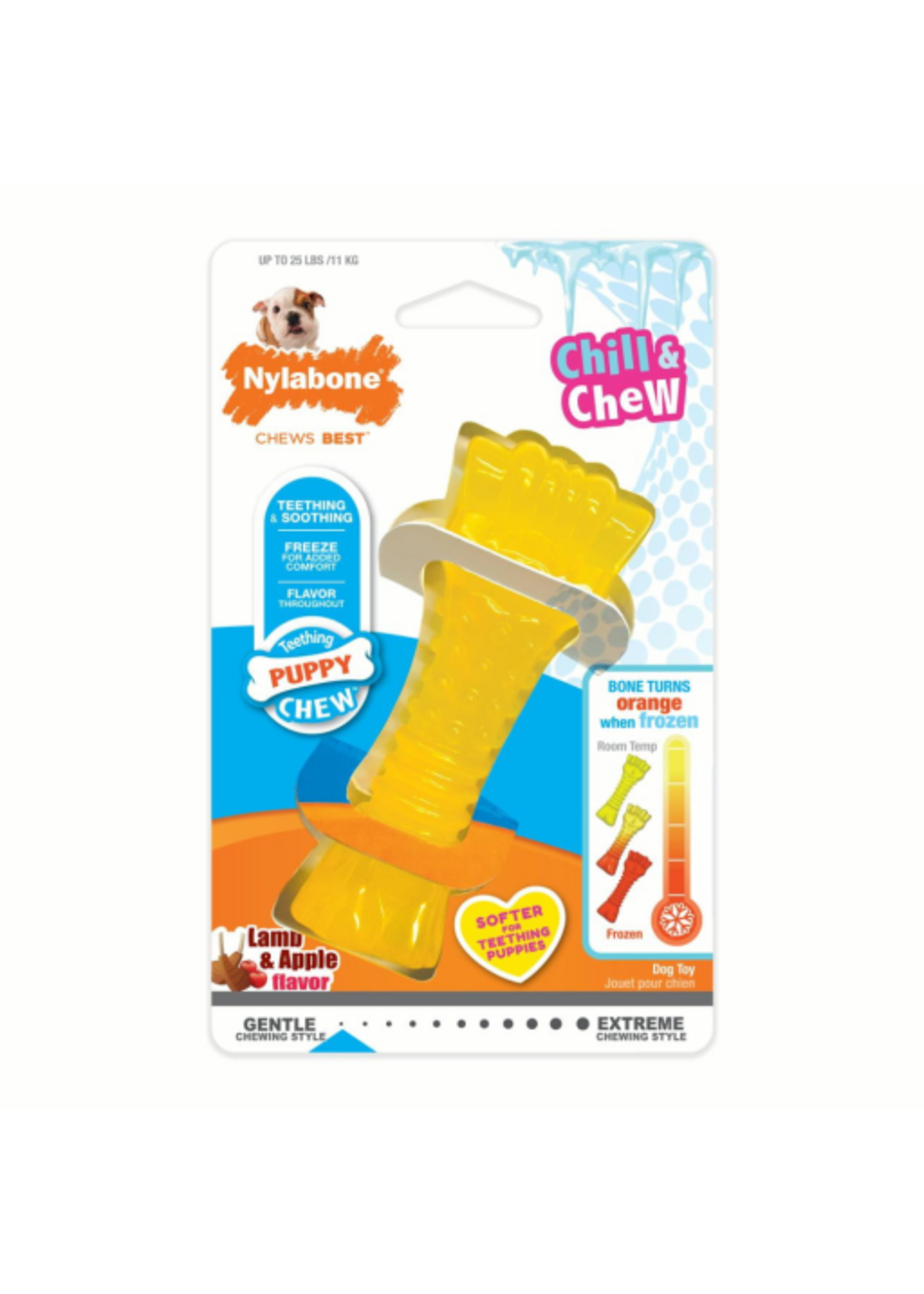 Nylabone Nylabone Puppy Chew Freezer Dog Toy Lamb & Apple Flavor Small