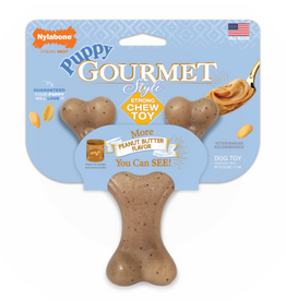 Nylabone Nylabone Gourmet Style Strong Wishbone Puppy Chew Toy Peanut Butter - Small