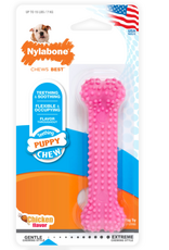 Nylabone Nylabone Puppy Teething & Soothing Flexible Chew Toy Chicken - Pink, X-Small