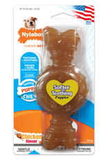 Nylabone NYLABONE PUPPY TEETHING RING BONE CHICKEN- WOLF/MEDIUM