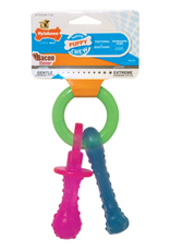 Nylabone Nylabone Puppy Chew Teething Pacifier Bacon Flavor - X-Small