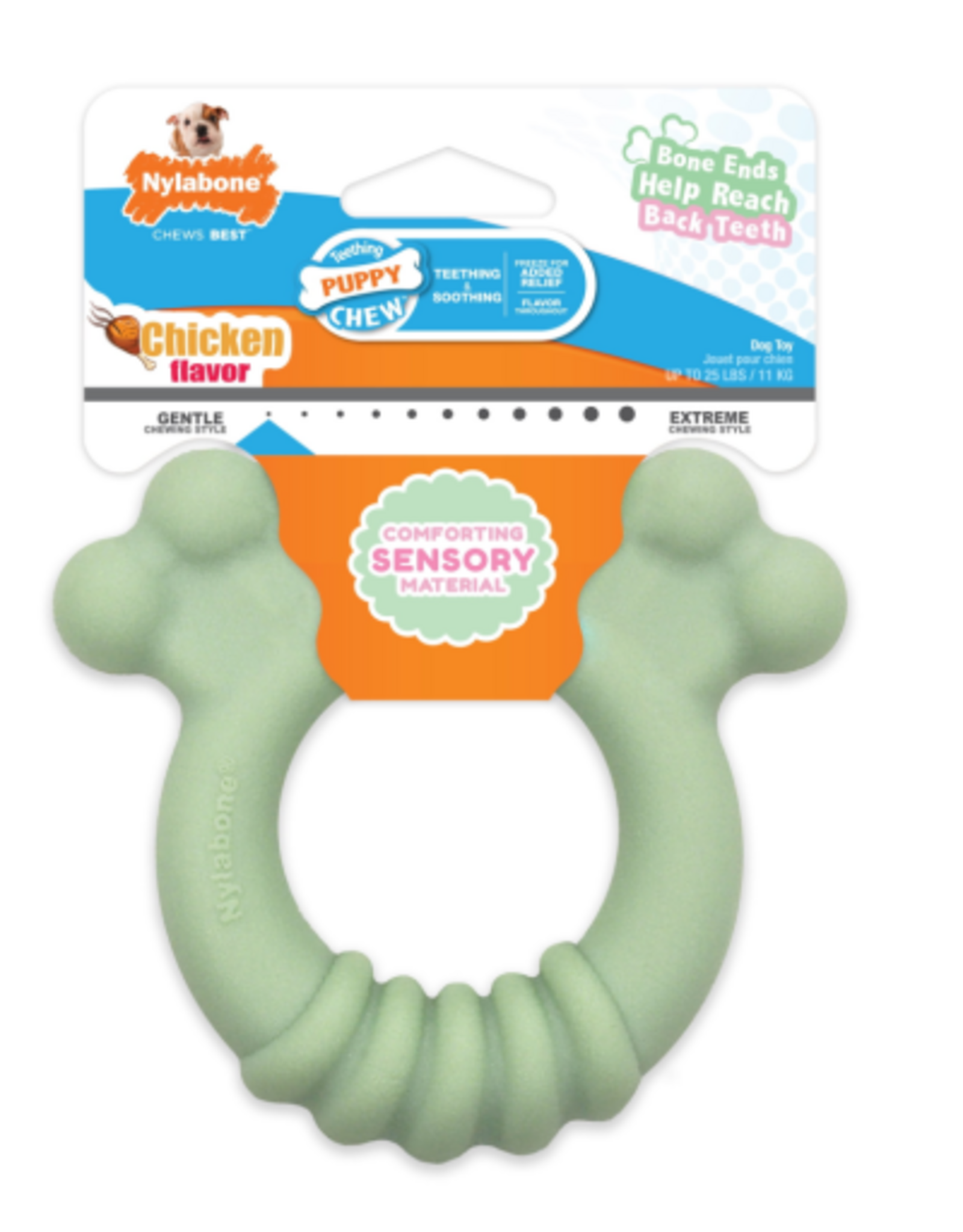 Nylabone Nylabone Sensory Material Puppy Teething Ring Chicken - Small