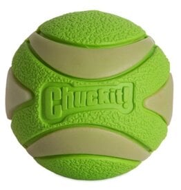 Petmate Chuckit! Max Glow Ultra Squeaker Dog Ball Fetch Dog Toy Medium 2.5", Green