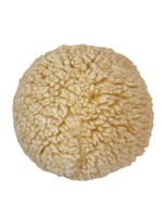 HuggleHounds HuggleHounds HuggleFleece Synthetic Plush Lambswool Ball Toy for Dogs  Large/8   Cream
