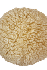 HuggleHounds HuggleHounds HuggleFleece Synthetic Plush Lambswool Ball Toy for Dogs  Large/8   Cream