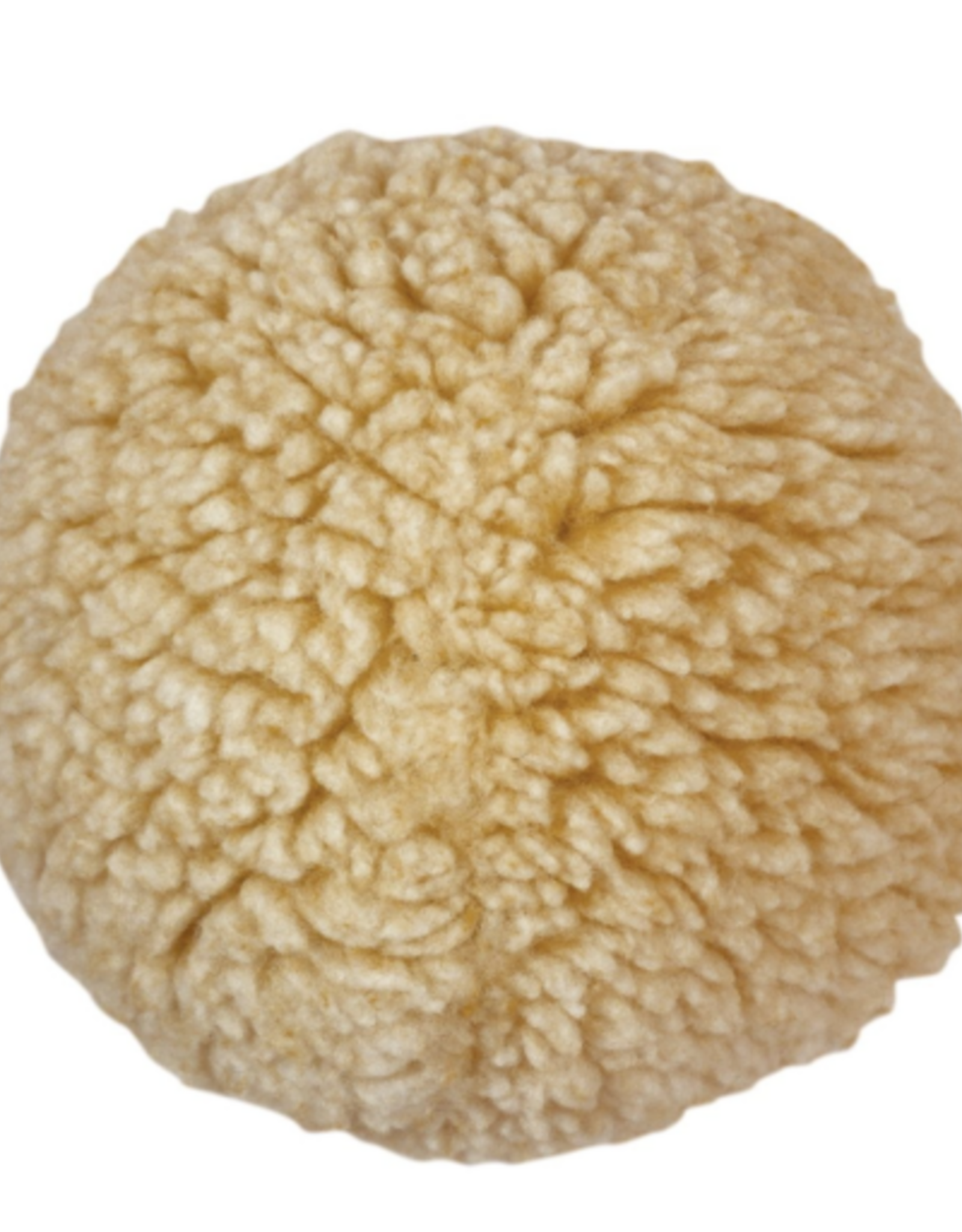 HuggleHounds HuggleHounds HuggleFleece Synthetic Plush Lambswool Ball Toy for Dogs  Large/8   Cream