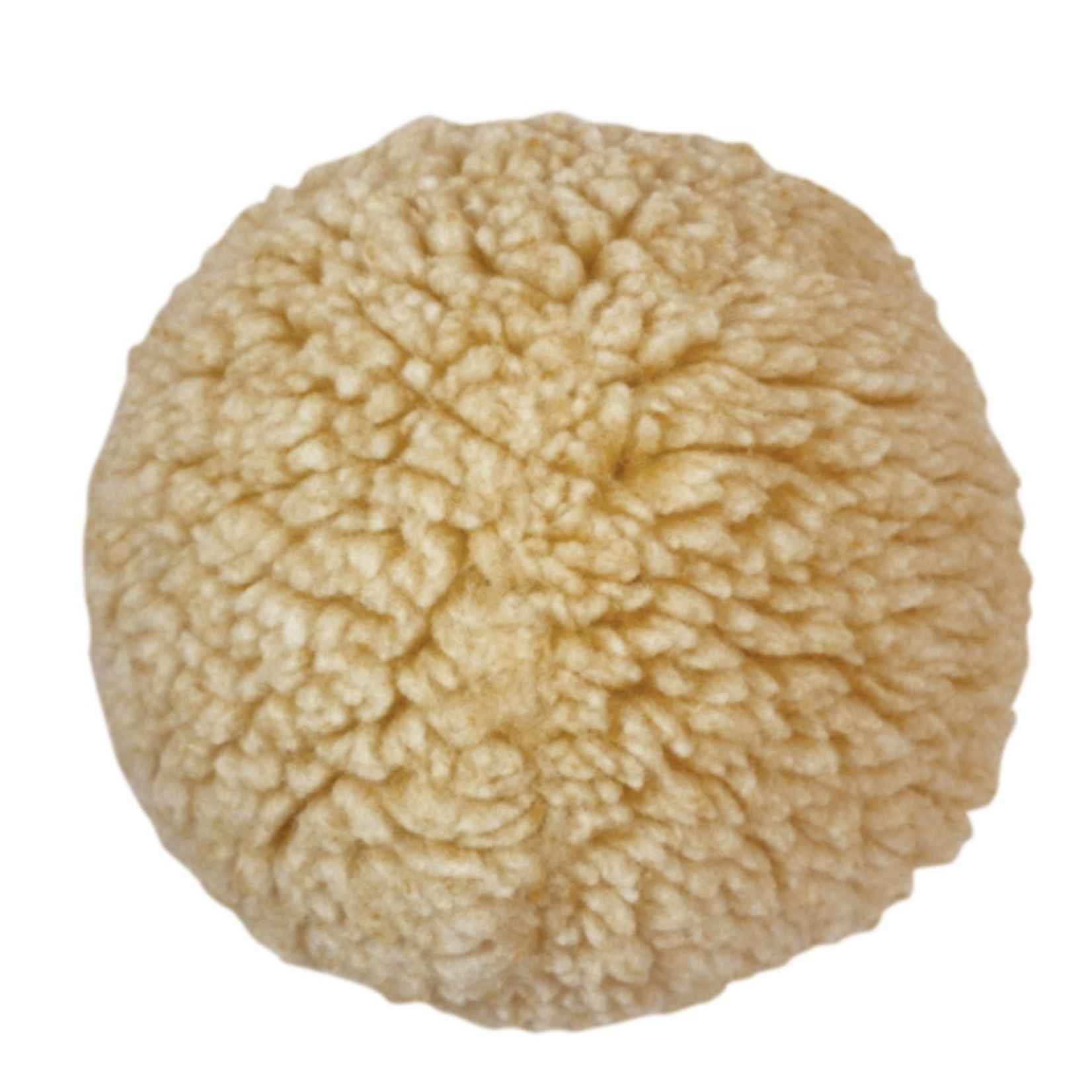 HuggleHounds HuggleHounds HuggleFleece Synthetic Plush Lambswool Ball Toy for Dogs  Large/8   Cream