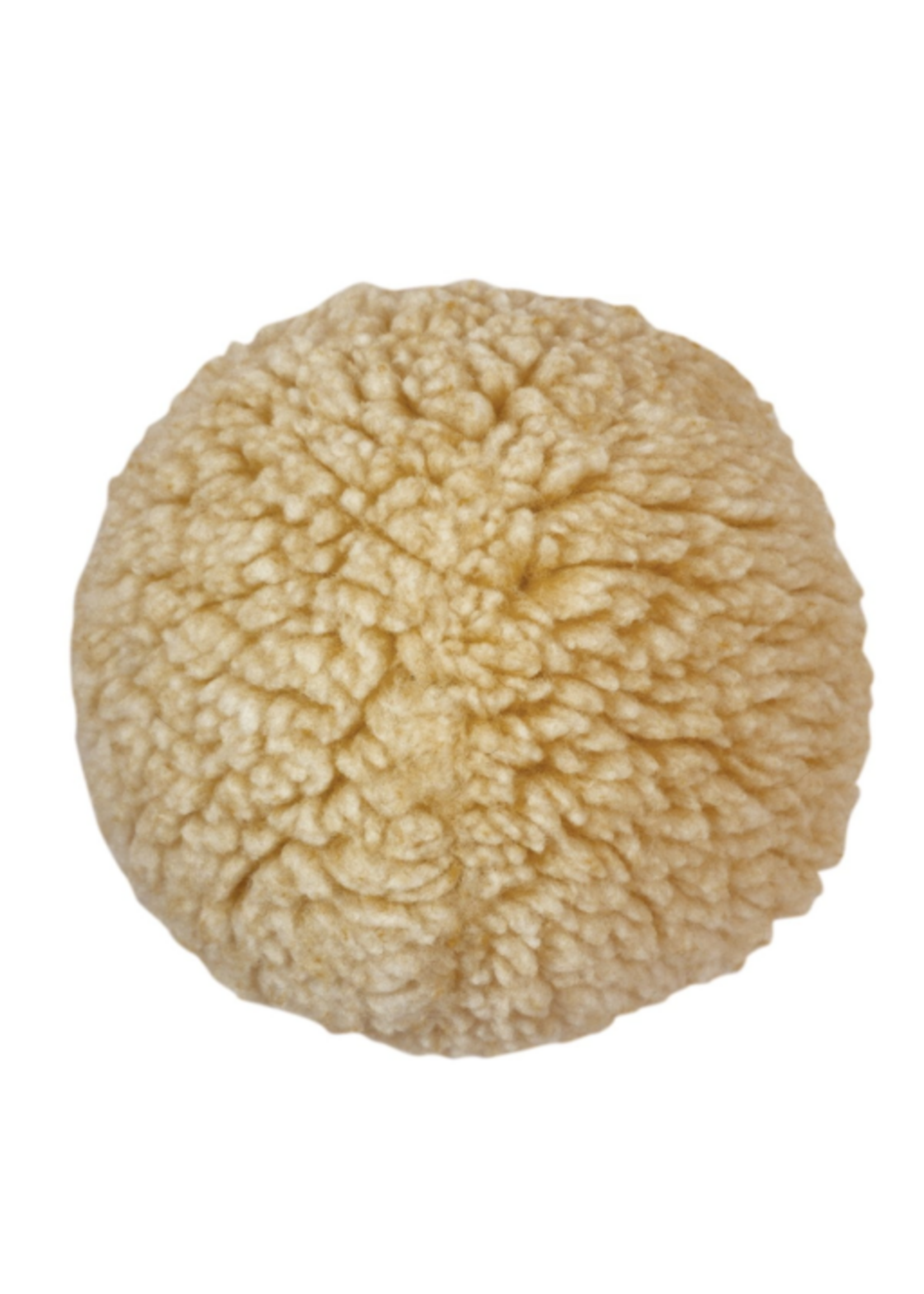 HuggleHounds HuggleHounds HuggleFleece Synthetic Plush Lambswool Ball Toy for Dogs  Large/8   Cream