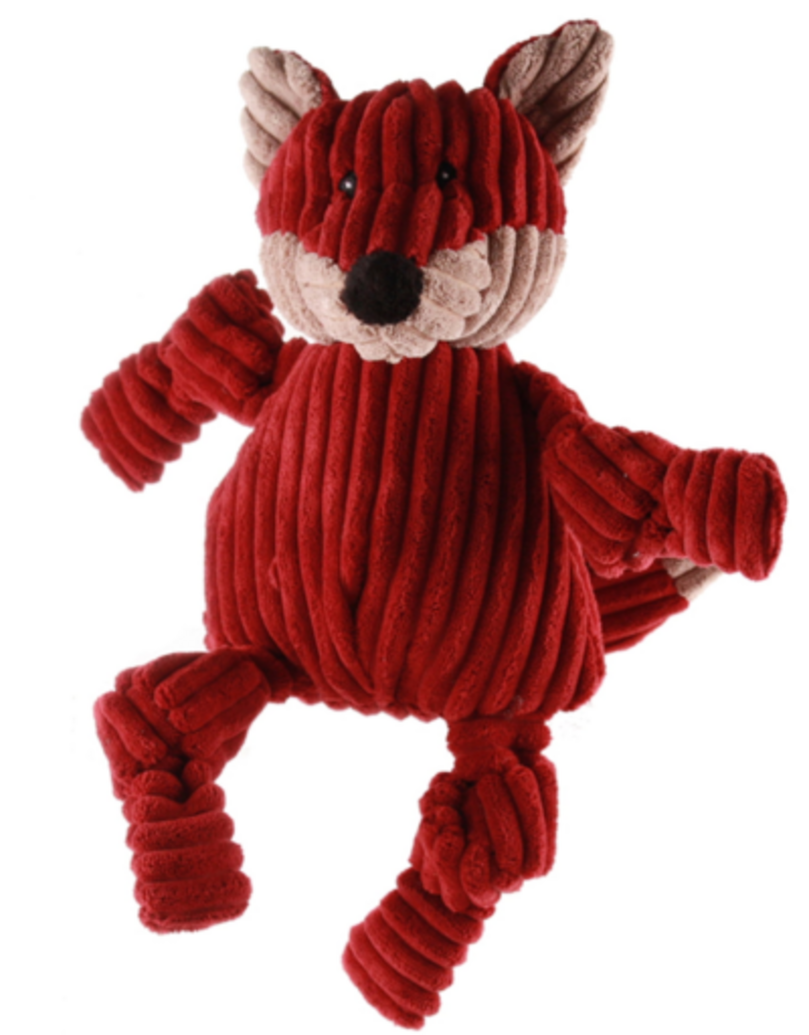 HuggleHounds HuggleHounds Knotties Durable Plush Toy for Dogs with Multiple Squeakers  Fox Knottie  Large