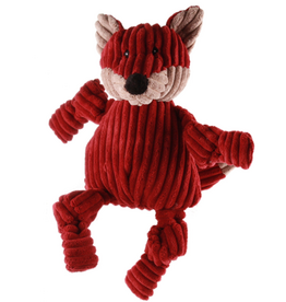 HuggleHounds HuggleHounds Knotties Durable Plush Toy for Dogs with Multiple Squeakers  Fox Knottie  Large