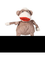 HuggleHounds HuggleHounds Knottie Plush Dog Toy - Sock Monkey  Large
