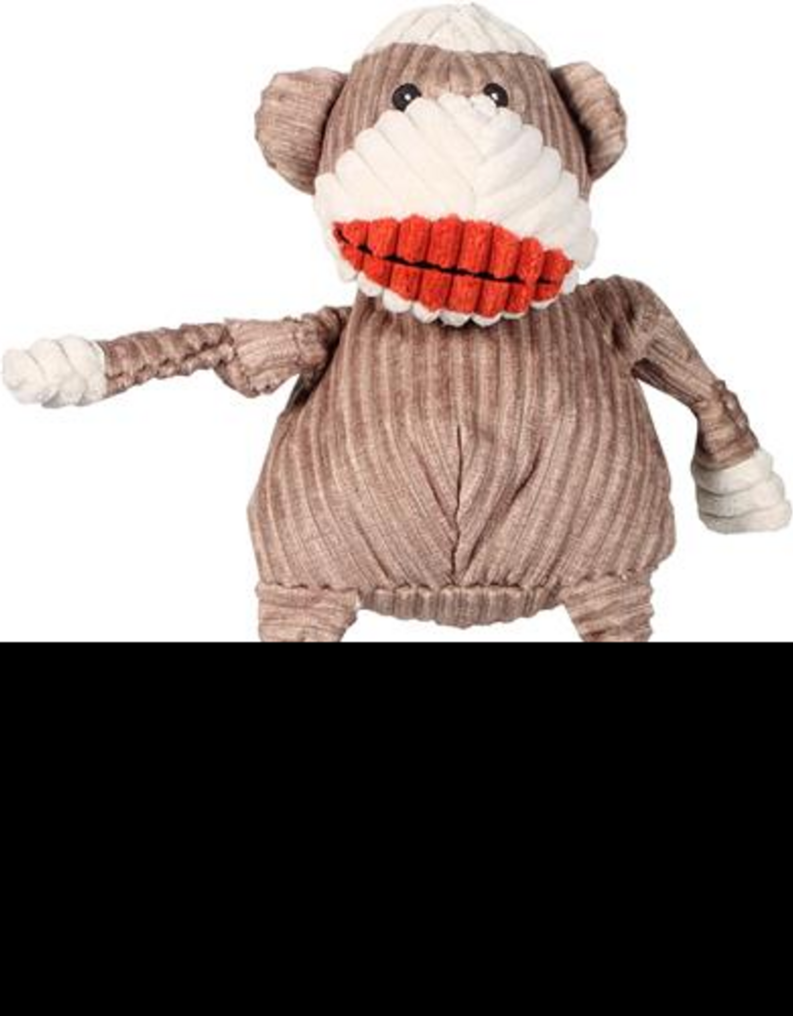 HuggleHounds HuggleHounds Knottie Plush Dog Toy - Sock Monkey  Large