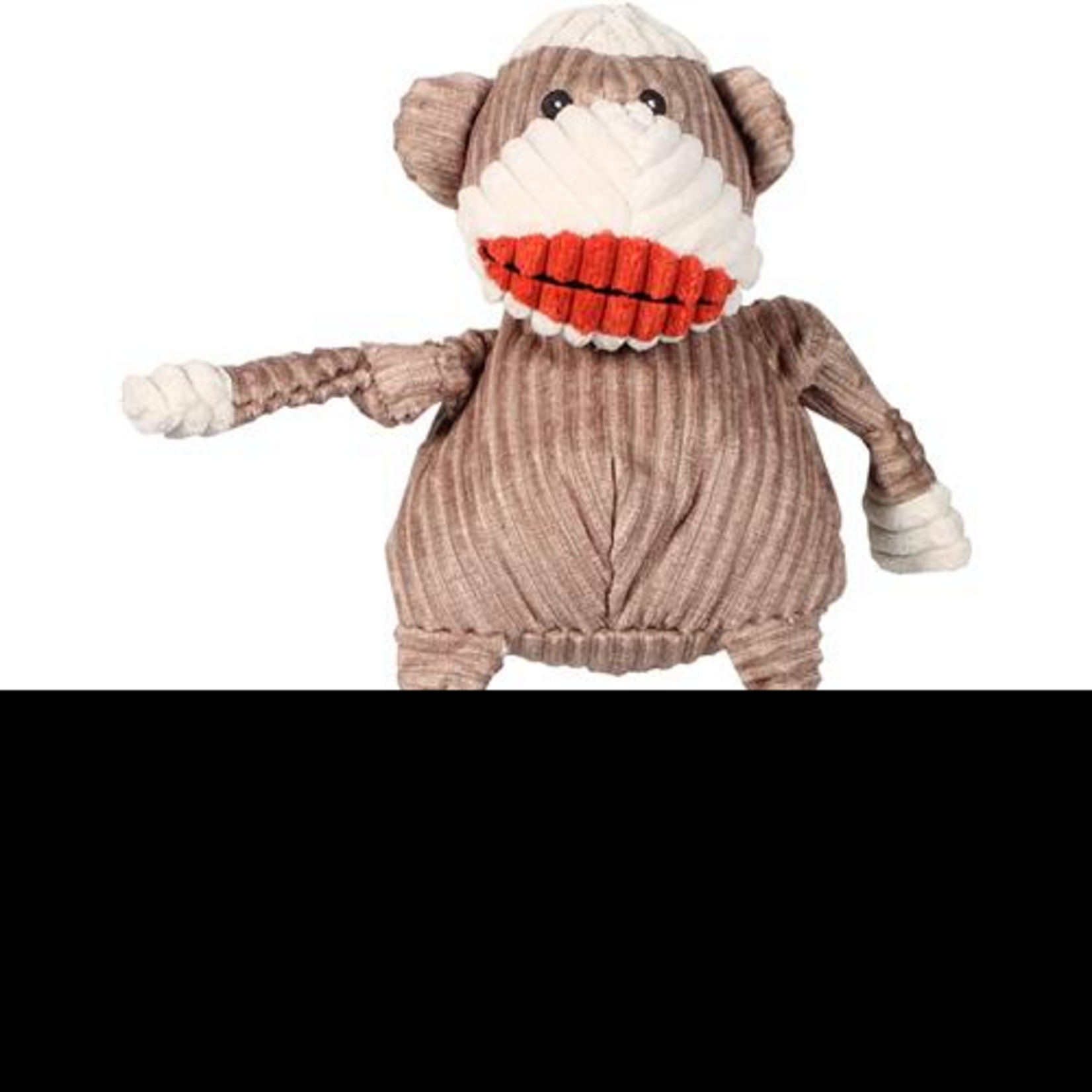 HuggleHounds HuggleHounds Knottie Plush Dog Toy - Sock Monkey  Large
