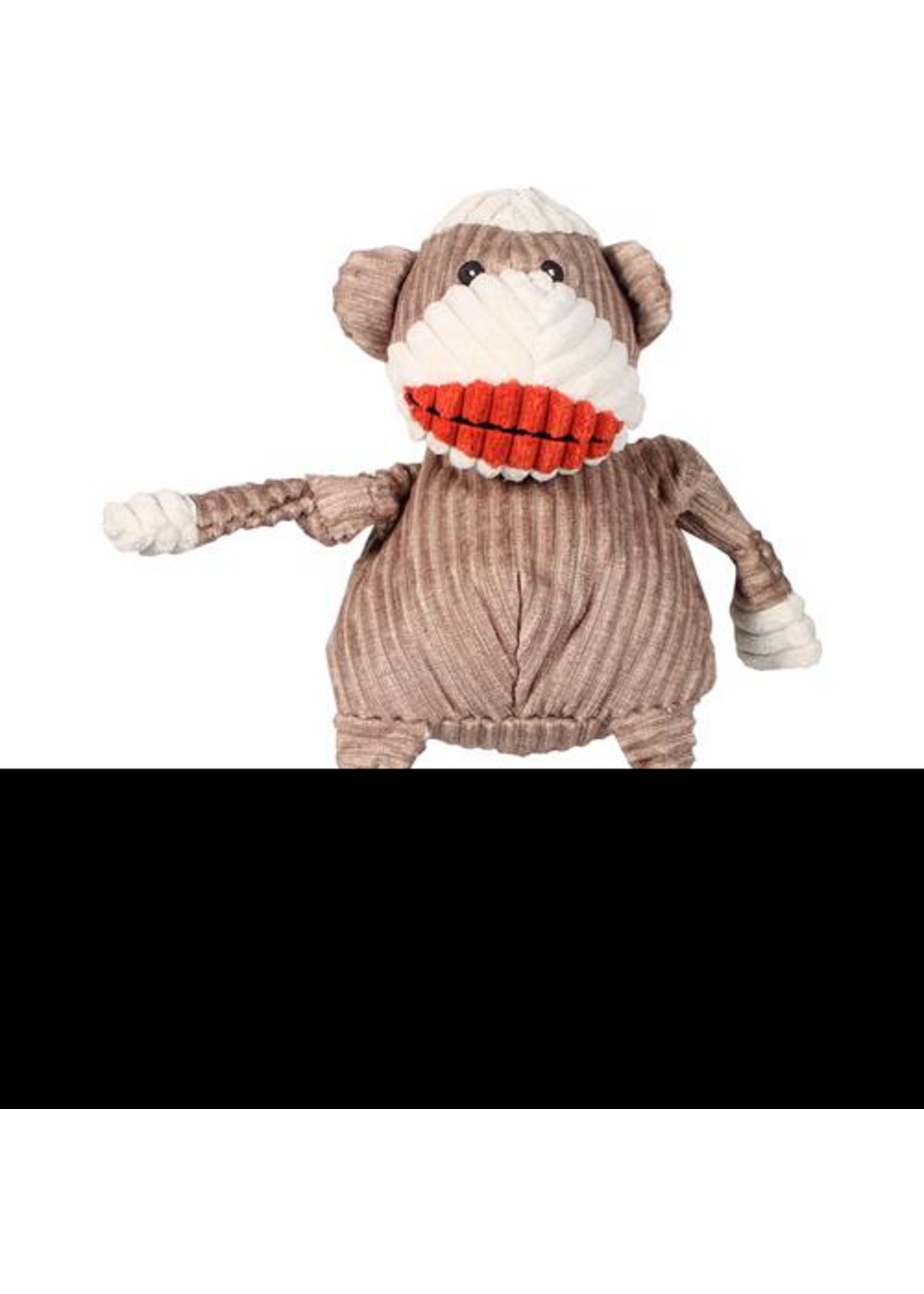 HuggleHounds HuggleHounds Knottie Plush Dog Toy - Sock Monkey  Large