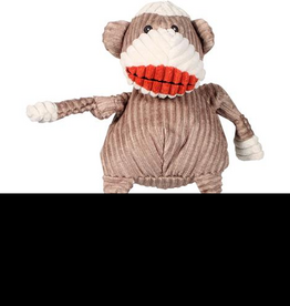 HuggleHounds HuggleHounds Knottie Plush Dog Toy - Sock Monkey  Large
