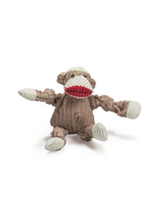 HuggleHounds HuggleHounds Knottie Plush Dog Toy - Sock Monkey  Small