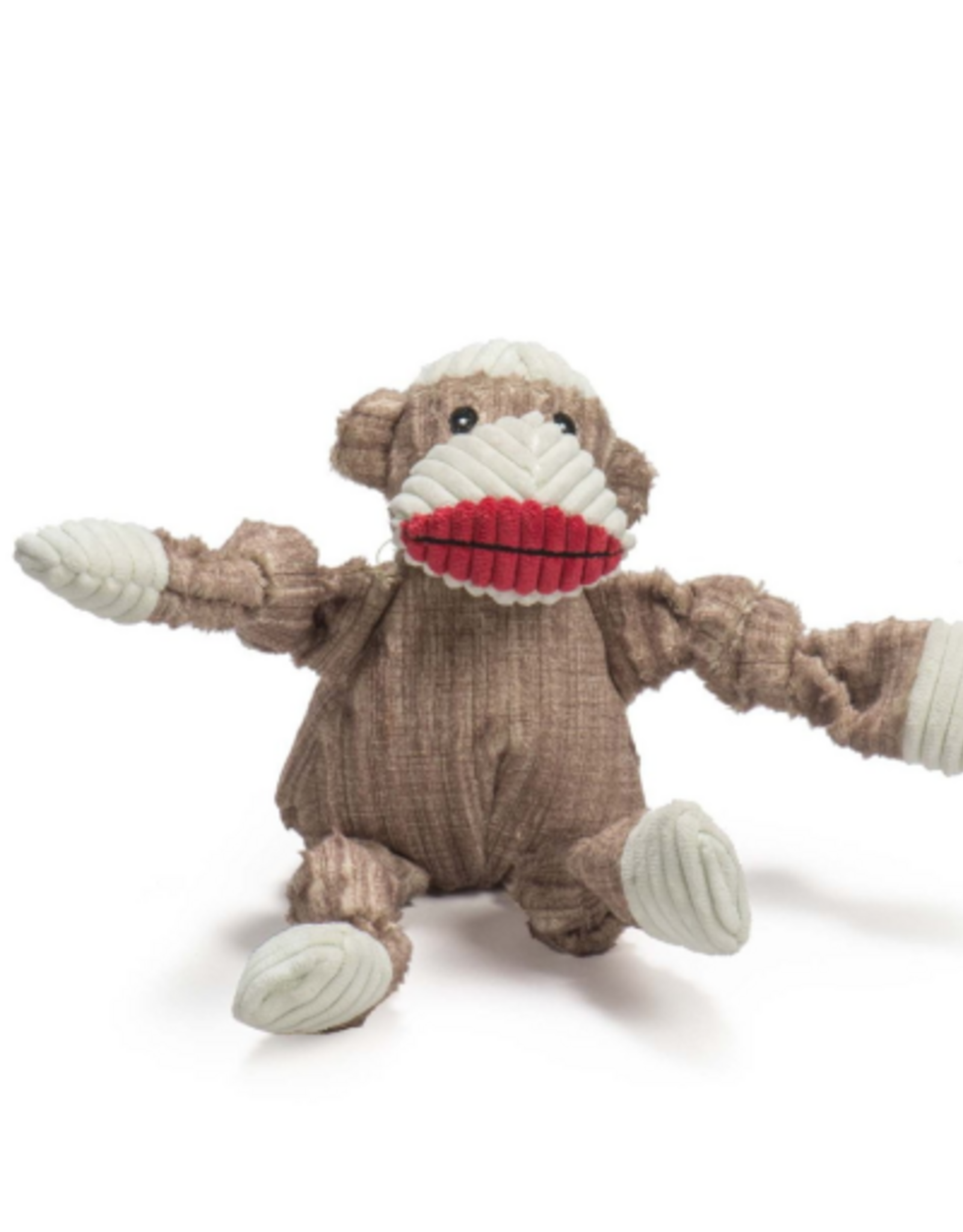 HuggleHounds HuggleHounds Knottie Plush Dog Toy - Sock Monkey  Small