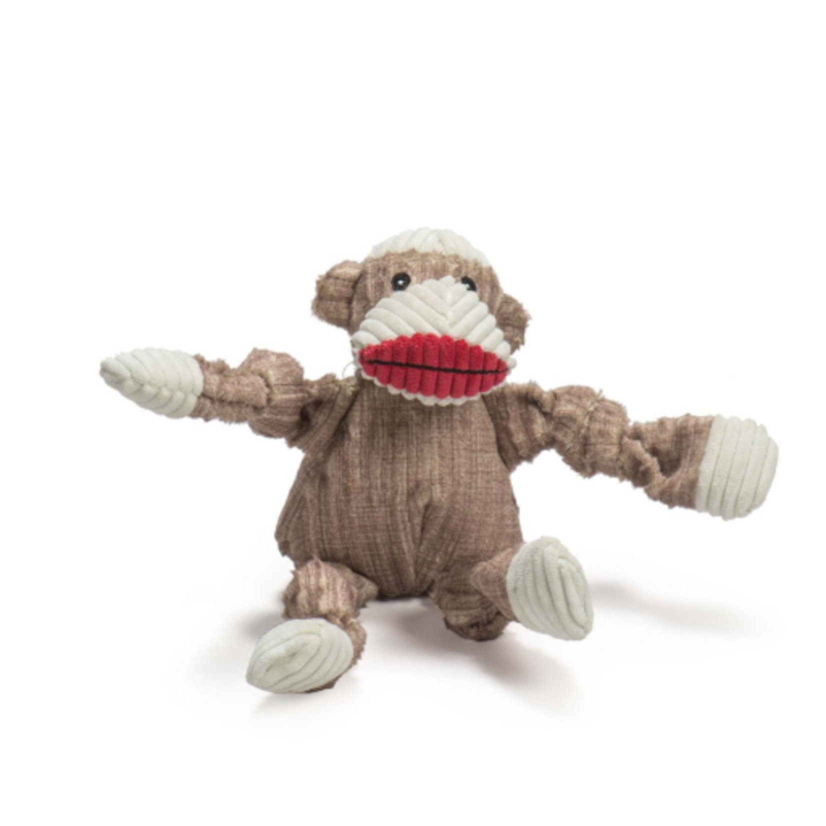 HuggleHounds HuggleHounds Knottie Plush Dog Toy - Sock Monkey  Small