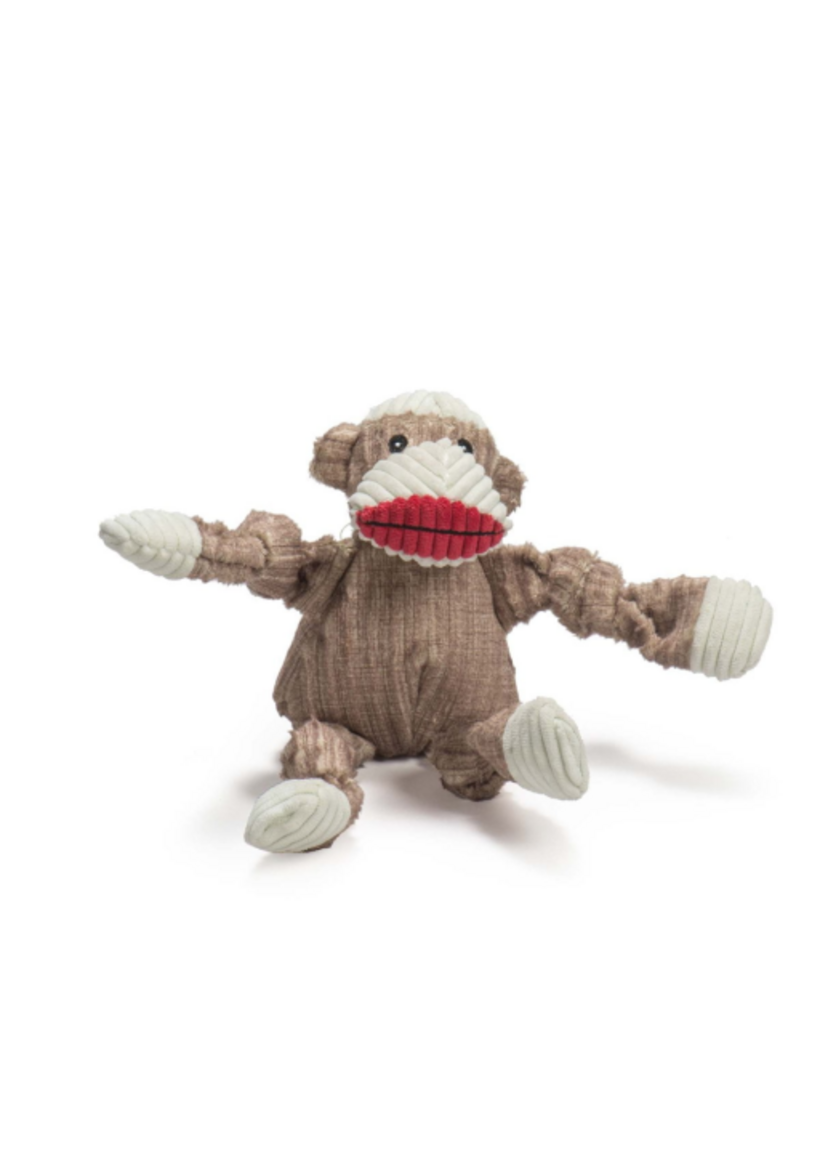 HuggleHounds HuggleHounds Knottie Plush Dog Toy - Sock Monkey  Small