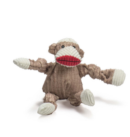 HuggleHounds HuggleHounds Knottie Plush Dog Toy - Sock Monkey  Small