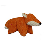 HuggleHounds HuggleHounds Squooshie Durable Plush Toy for Dogs with Multiple Squeakers  Fox