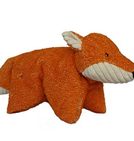HuggleHounds HuggleHounds Squooshie Durable Plush Toy for Dogs with Multiple Squeakers  Fox
