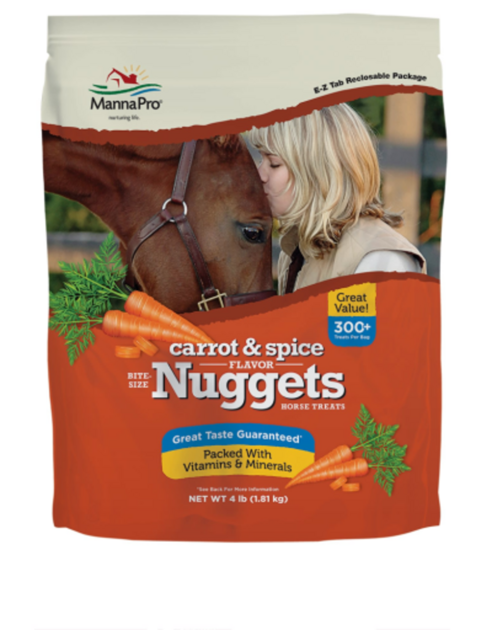 Manna Pro Manna Pro Bite Size Nuggets Horse Treats Carrot & Spice 4 lb
