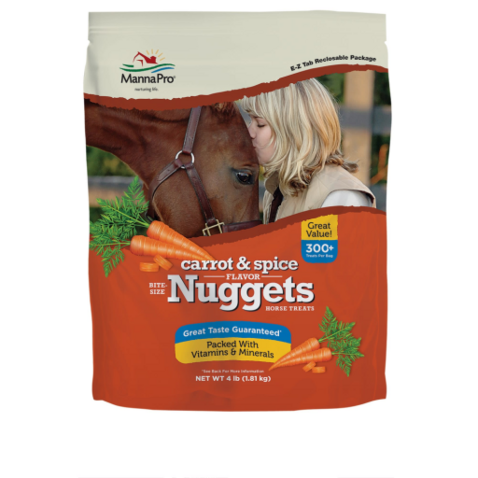 Manna Pro Manna Pro Bite Size Nuggets Horse Treats Carrot & Spice - 4 lb