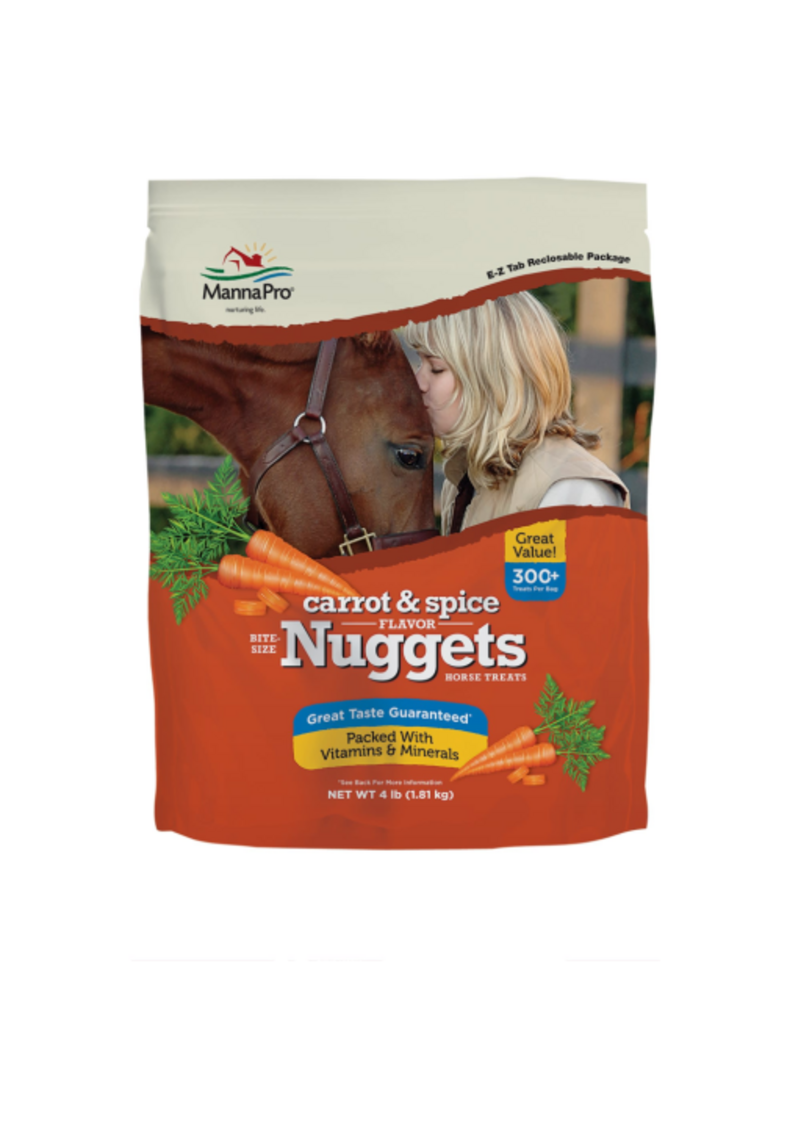 Manna Pro Manna Pro Bite Size Nuggets Horse Treats Carrot & Spice - 4 lb