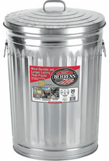 Behrens Behrens Galvanized Steel Utility Garbage Can With Lid 20 Gallon