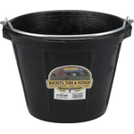 Miller Little Giant Rubber All Purpose Pail Black 10 Quart - DF10