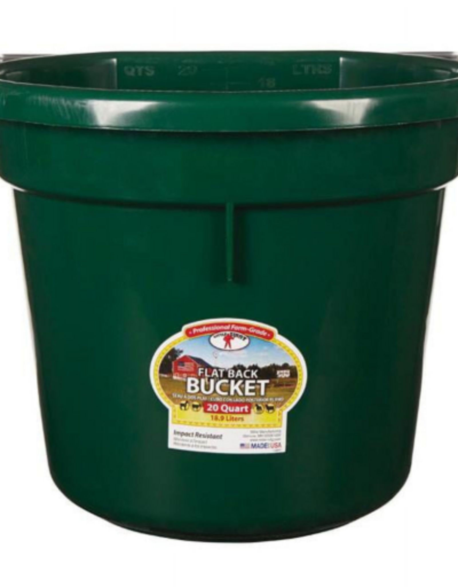 Miller Little Giant 20 qt. Round Plastic Bucket - Green