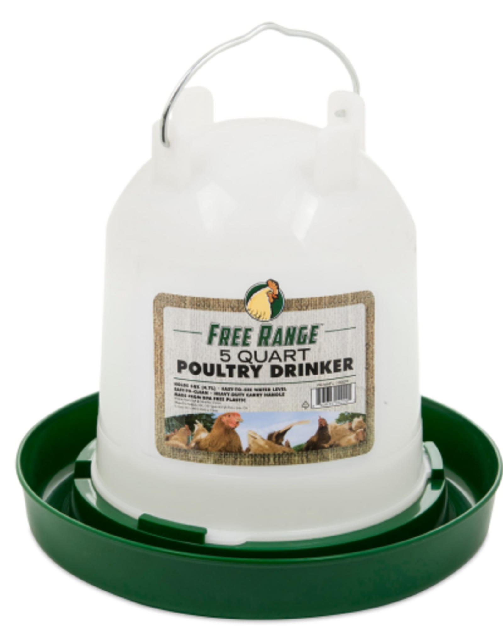Harris Farms Harris Farms Plastic Poultry Drinker - 5 Quart Green