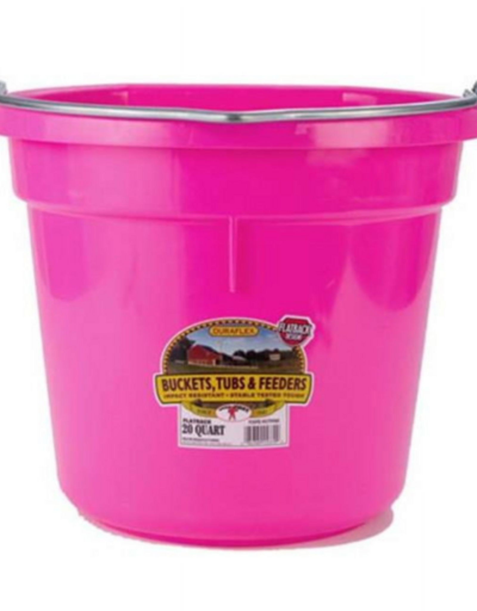 Miller Little Giant Plastic Flat Back Bucket - 20 Quart