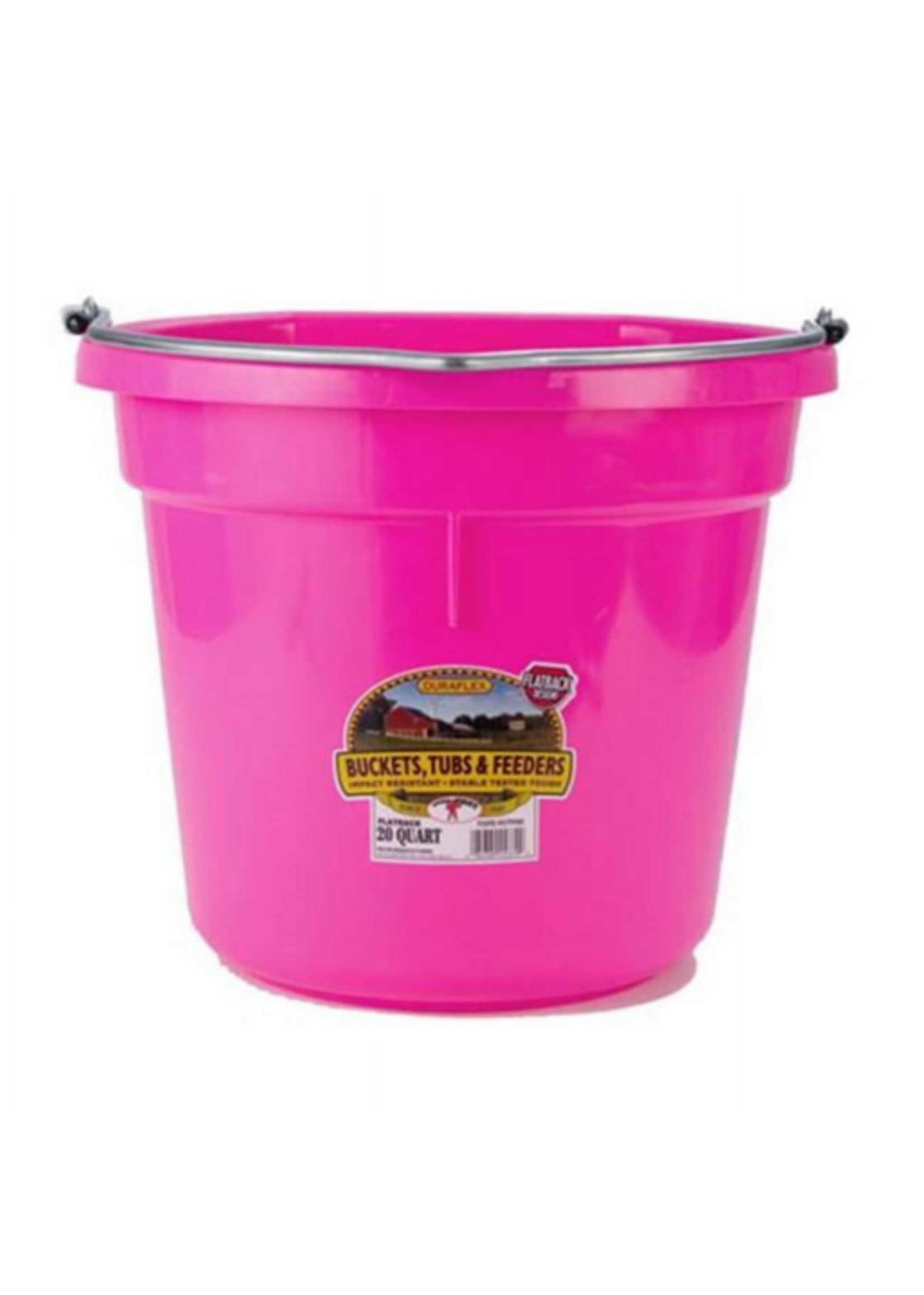 Miller Little Giant Plastic Flat Back Bucket - 20 Quart