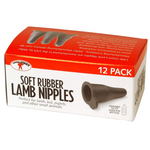 Miller Little Giant Lamb Nursing Bottle Screw On Nipples 12-Pack
