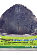 Ware Ware Chicken Corner Cage Feeder Silver